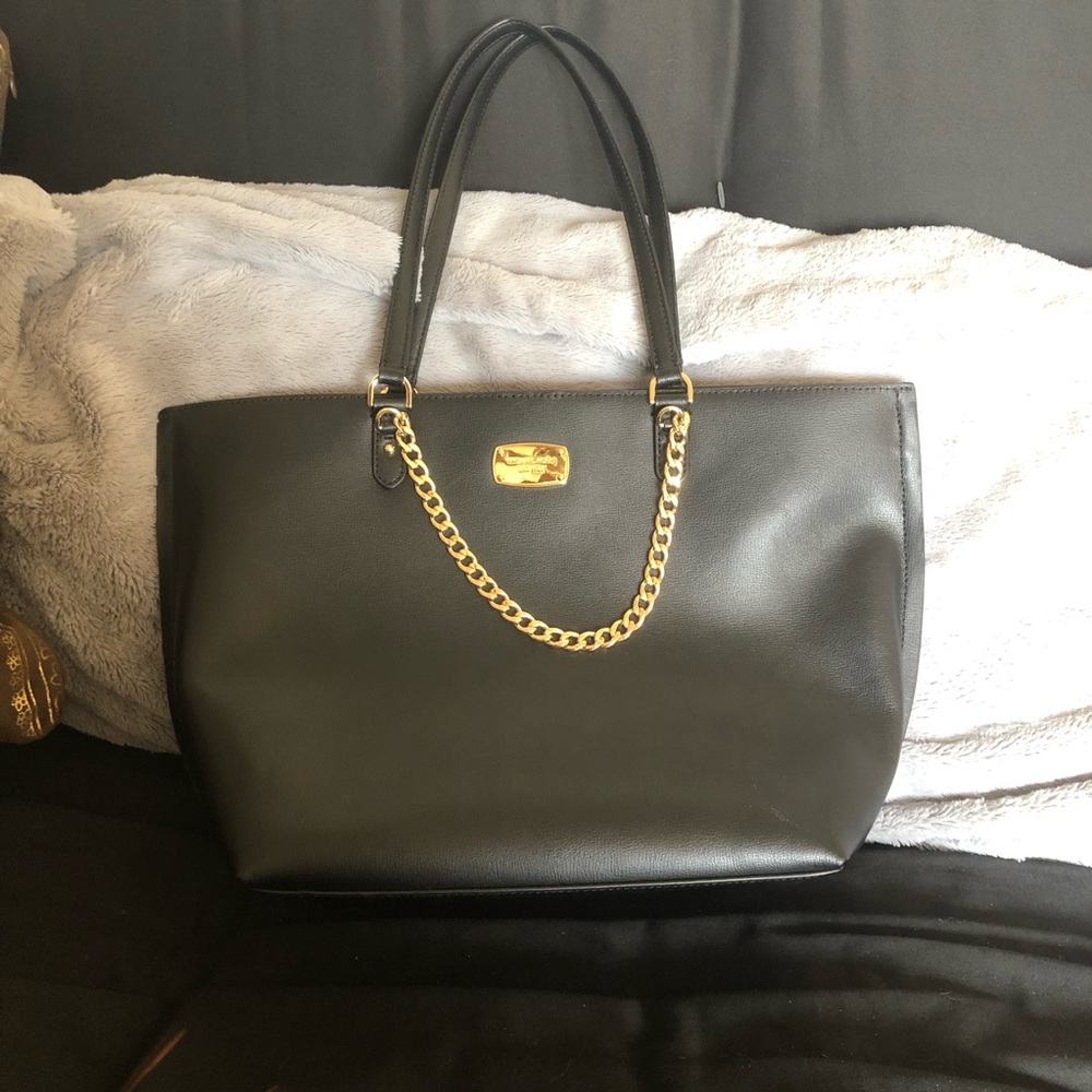 Michael Kors Janine Tote (black leather)